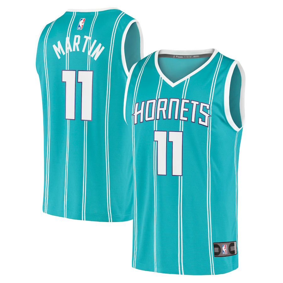 Men Charlotte Hornets #11 Cody Martin Fanatics Branded Teal Fast Break Replica NBA Jersey->customized nba jersey->Custom Jersey